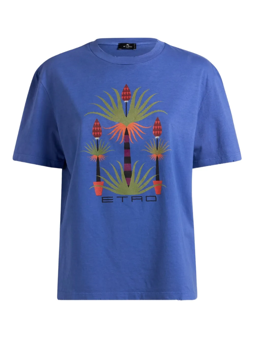 ETRO plant-print T-shirt | Blue | Image 1