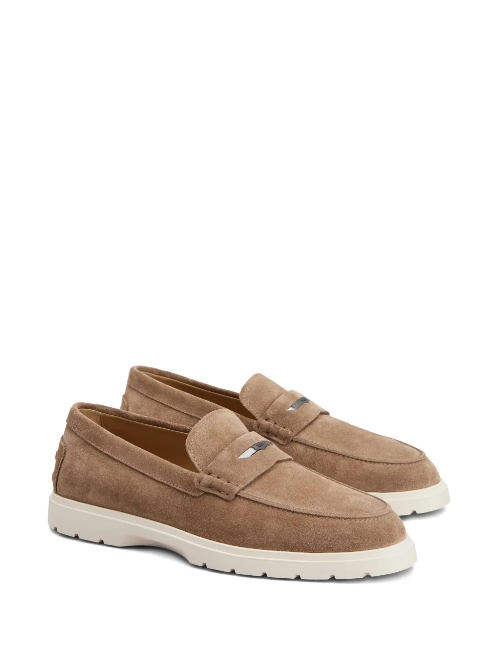 Tod's suede leather loafers Brown