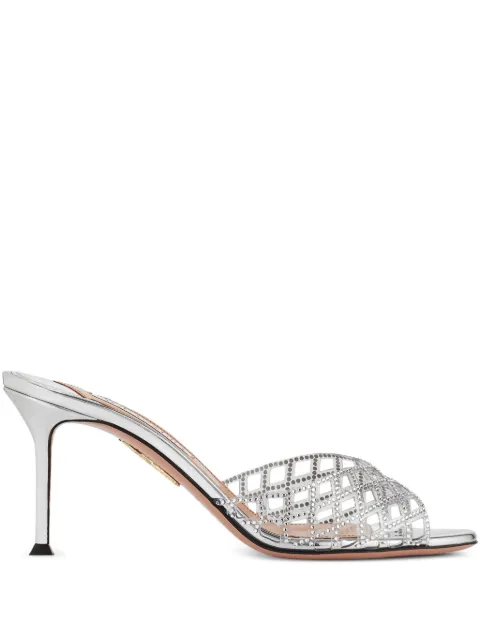 Aquazzura ビジュートリム ミュール 75mm