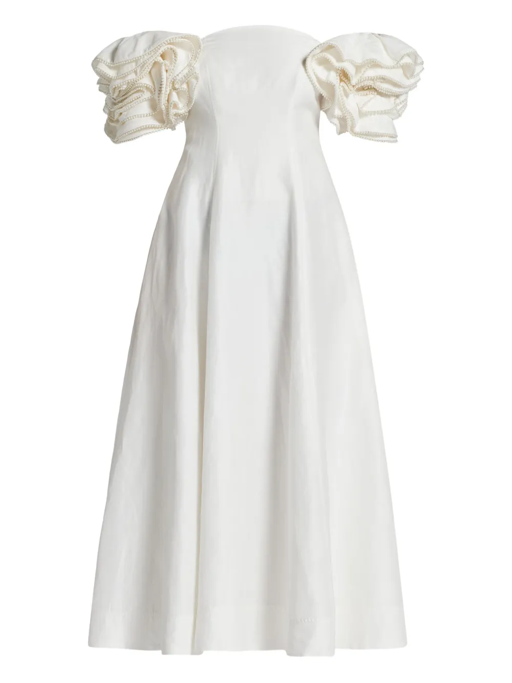 Aje Twyla ruffled off-shoulder dress | Neutrals | Image 1
