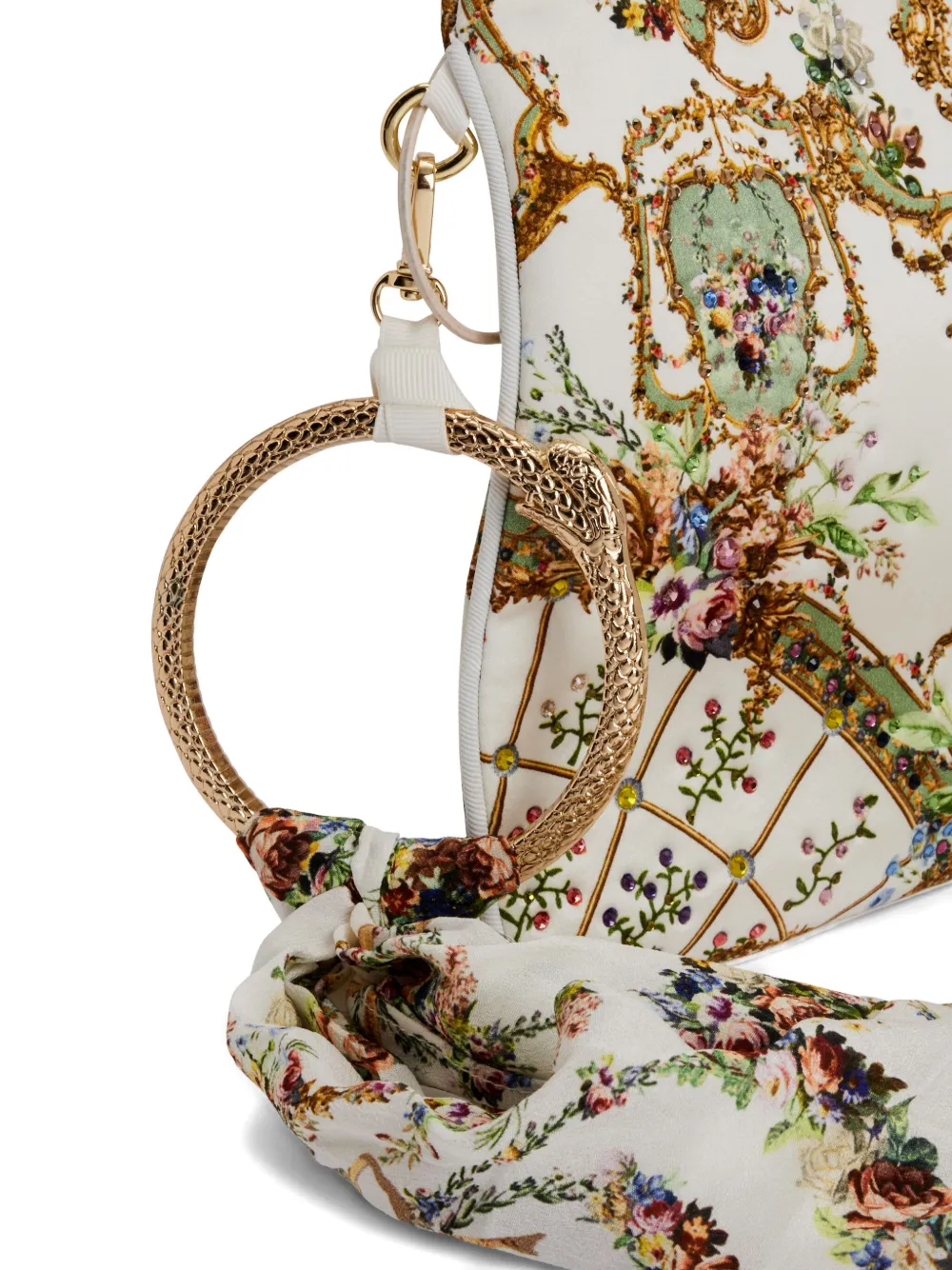 Camilla Zijden clutch Wit