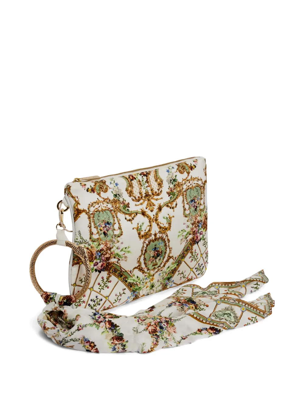 Camilla Zijden clutch Wit