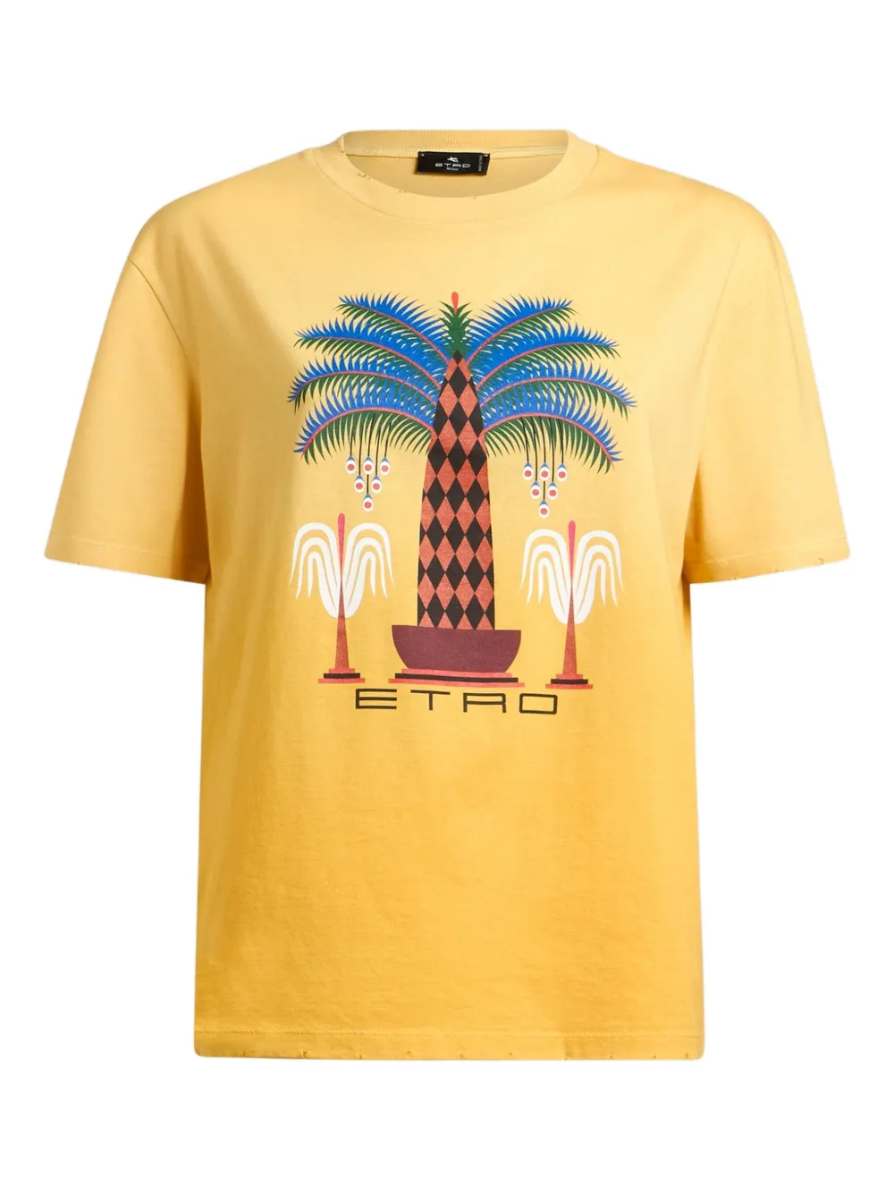 ETRO palm-tree print T-shirt | Yellow | Image 1