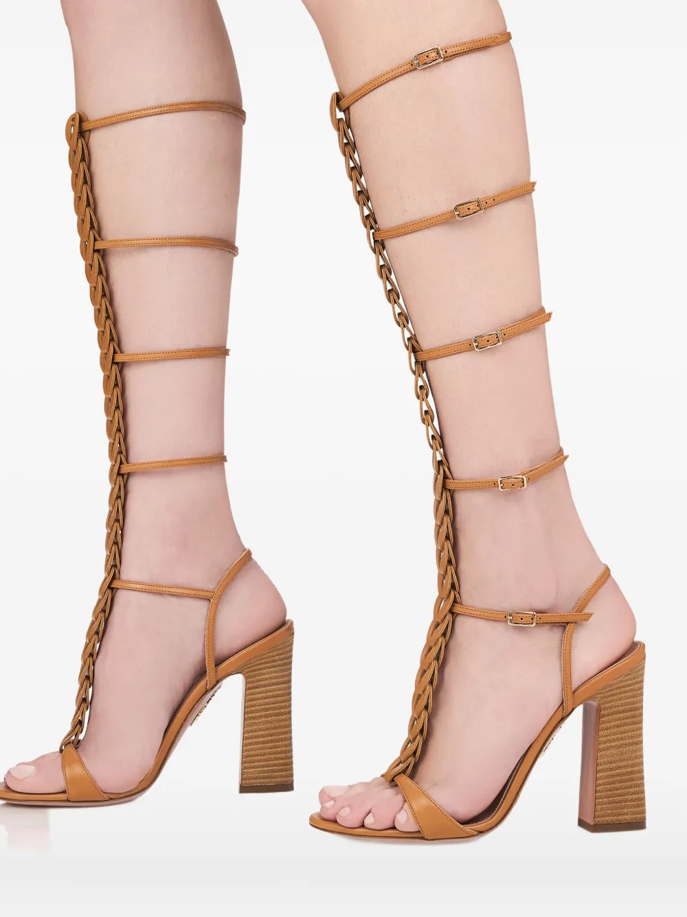 Aquazzura 105 mm Gladiator sandalen Bruin