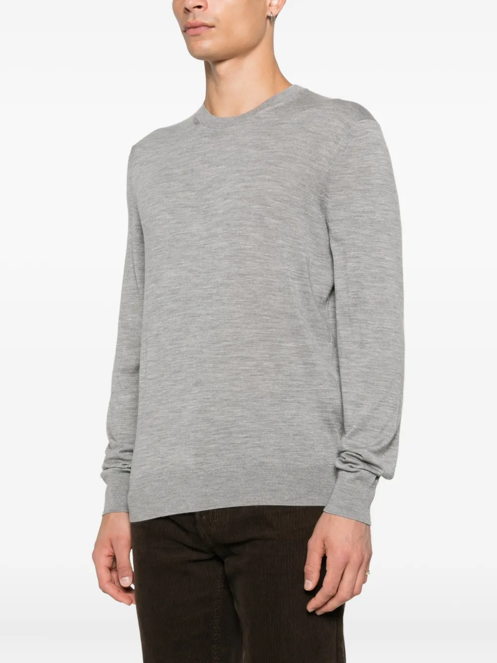 TOM FORD Wollen trui met ronde hals Grijs