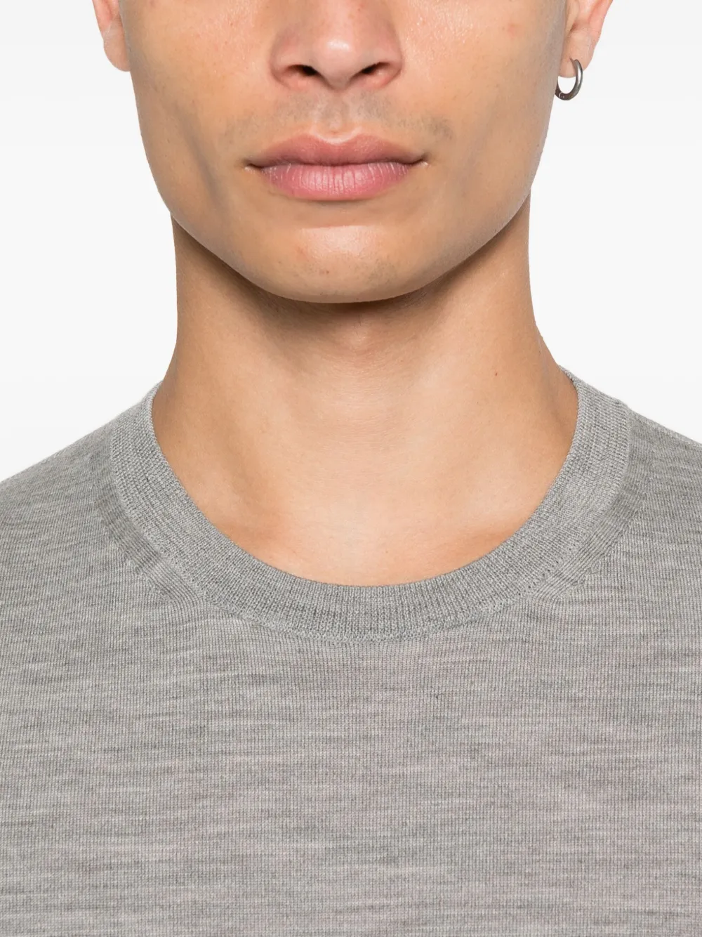 TOM FORD Wollen trui met ronde hals Grijs