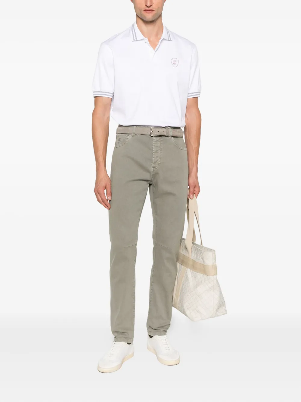 Brunello Cucinelli five-pocket jeans - Groen