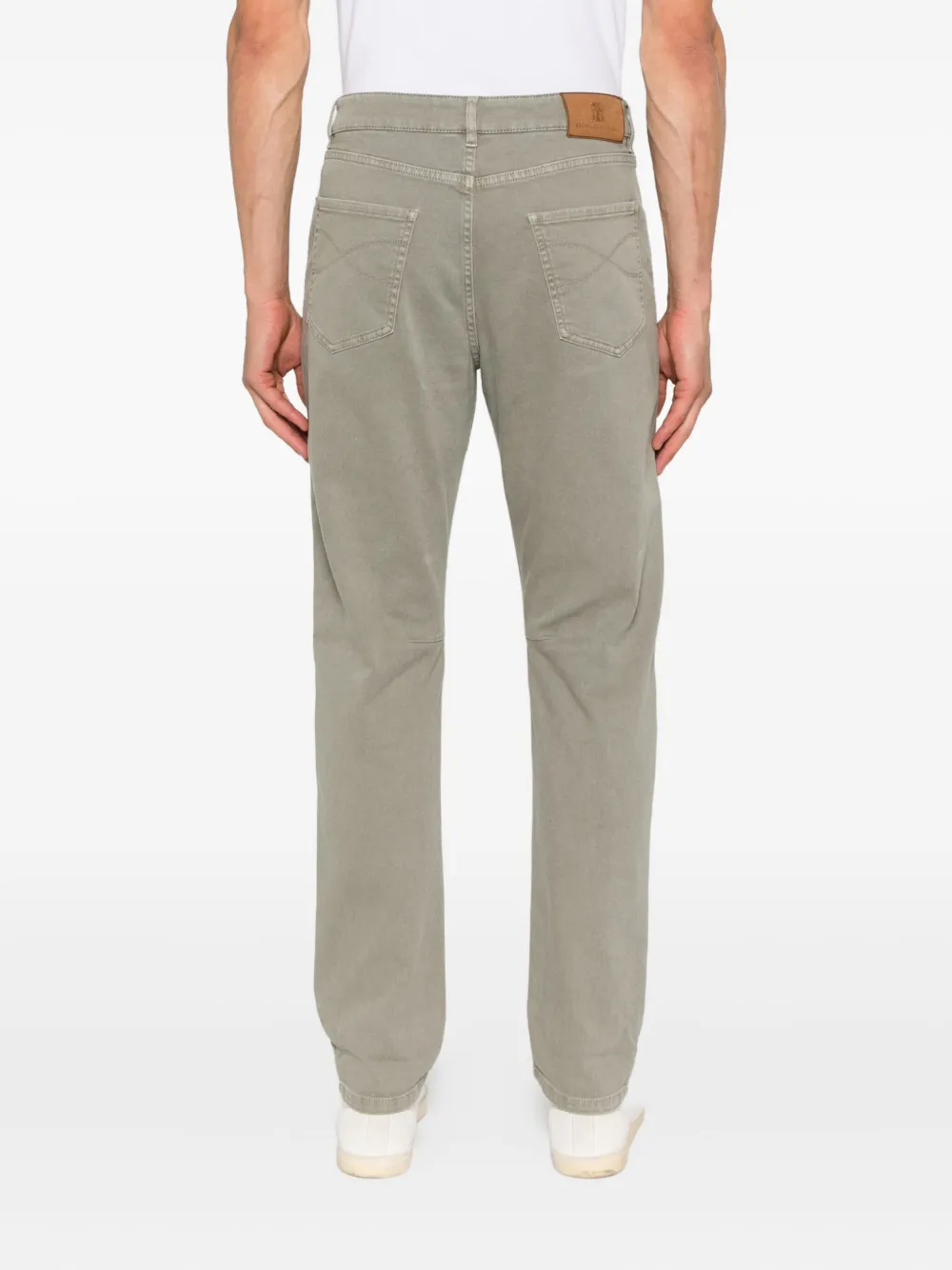 Brunello Cucinelli Jeans met vijf zakken Groen