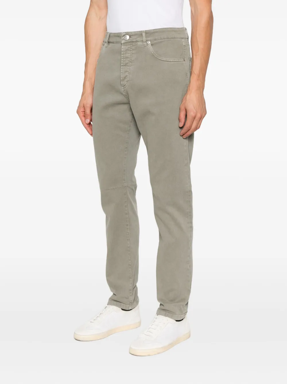 Brunello Cucinelli Jeans met vijf zakken Groen