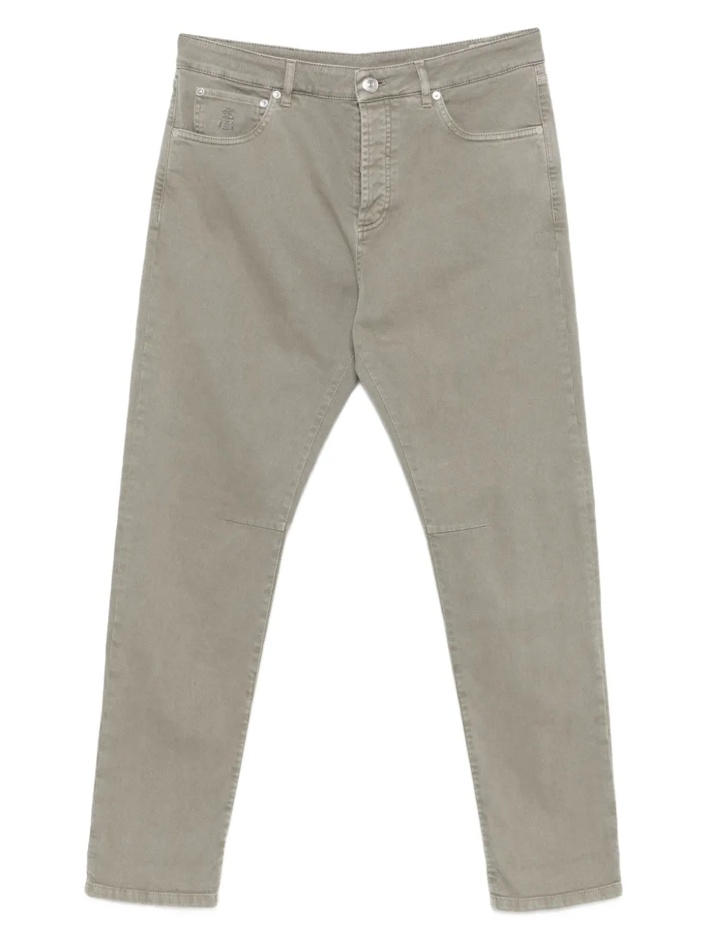 Brunello Cucinelli Jeans met vijf zakken Groen