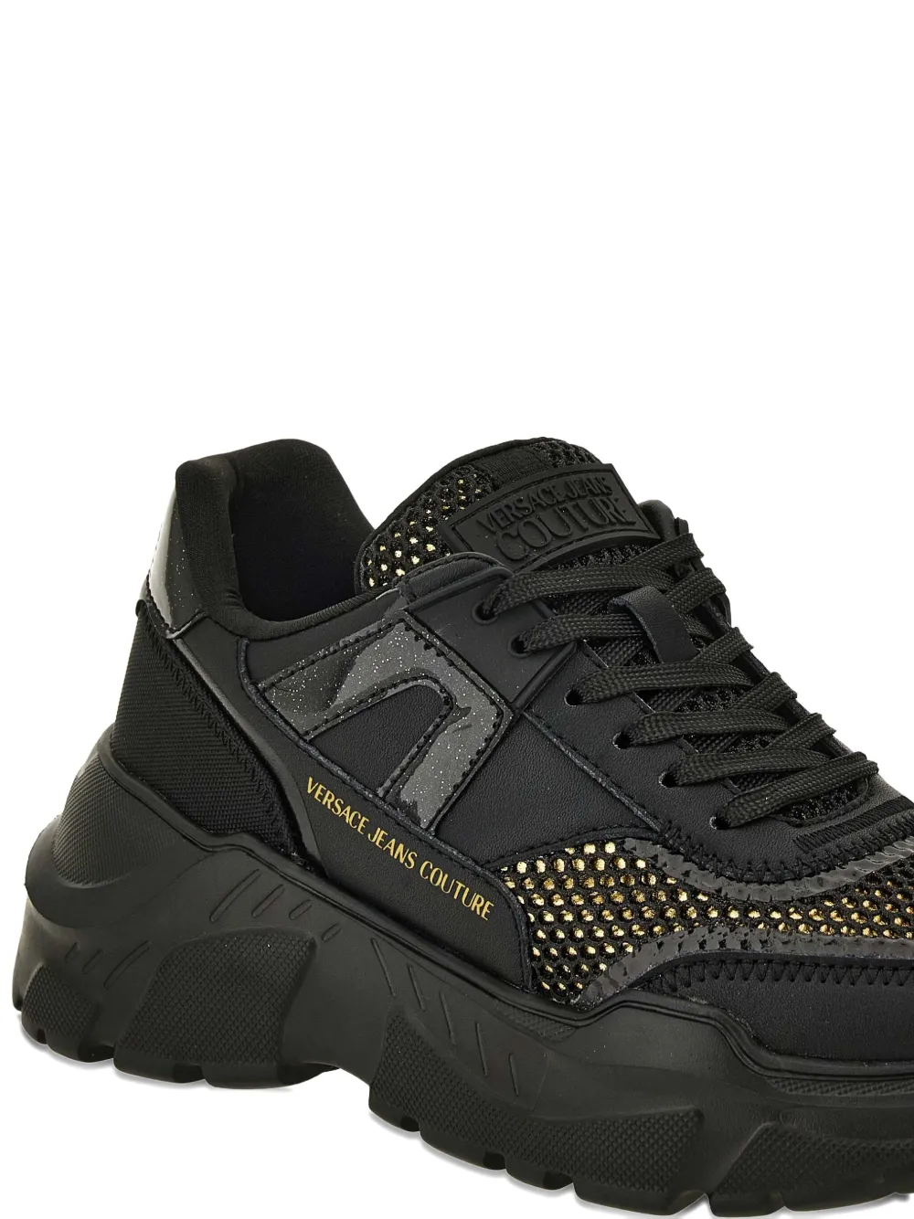 Versace Jeans Couture embellished platform sneakers Black