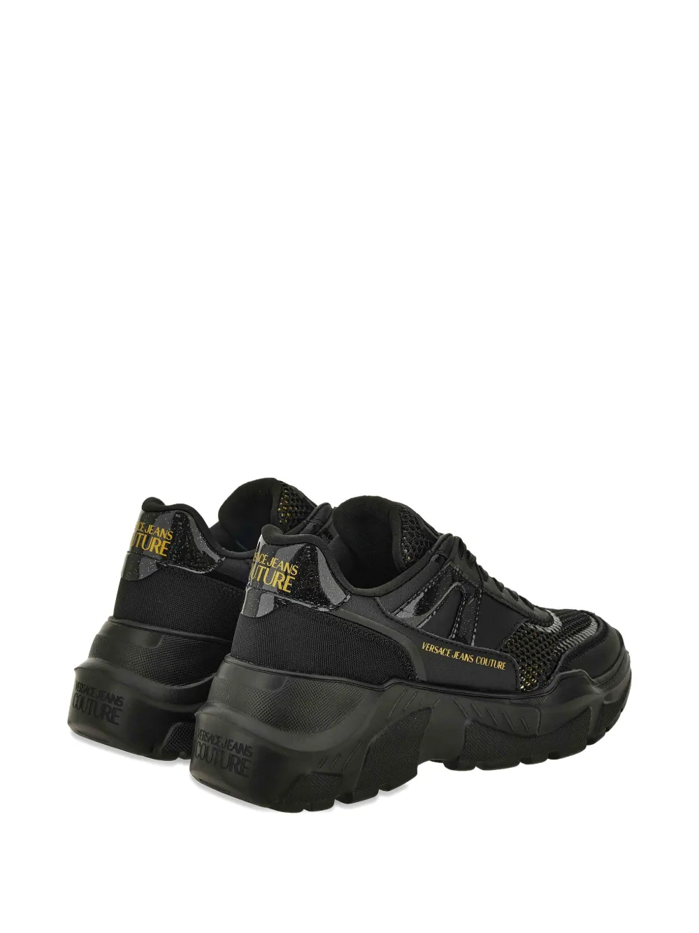 Versace Jeans Couture embellished platform sneakers Black