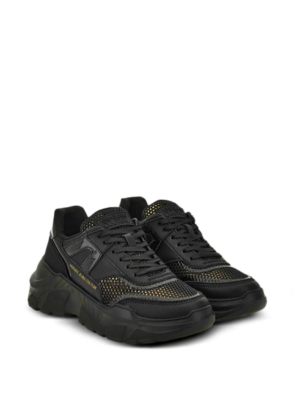 Versace Jeans Couture embellished platform sneakers Black