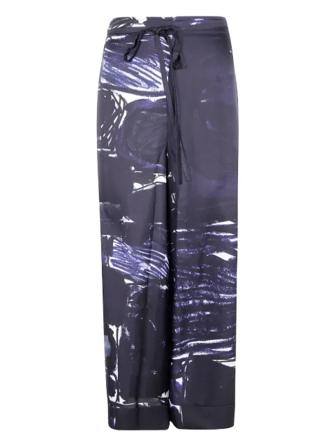 Daniela Gregis abstract-print drawstring trousers