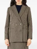 A.P.C. Gingham-check double-breasted coat - Brown