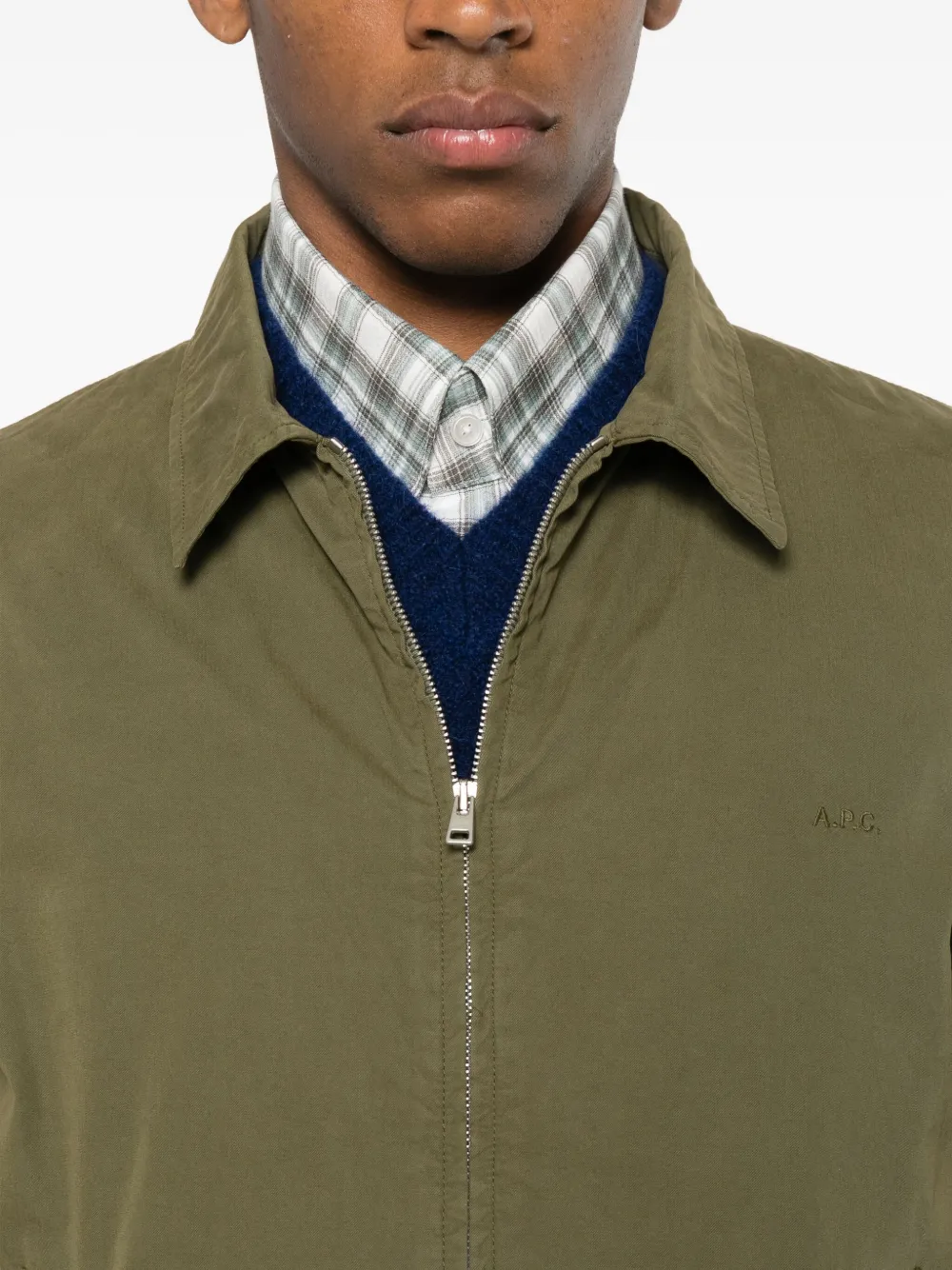 Apc Gilbert Zip Jacket In Green