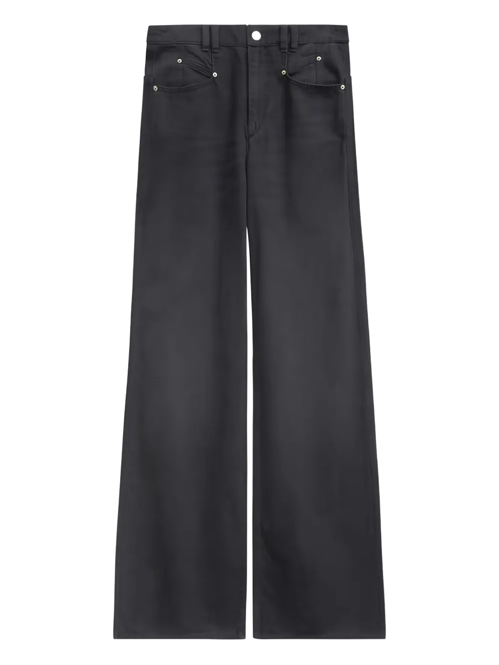 Isabel Marant Étoile High-waisted Wide-leg Jeans In Black