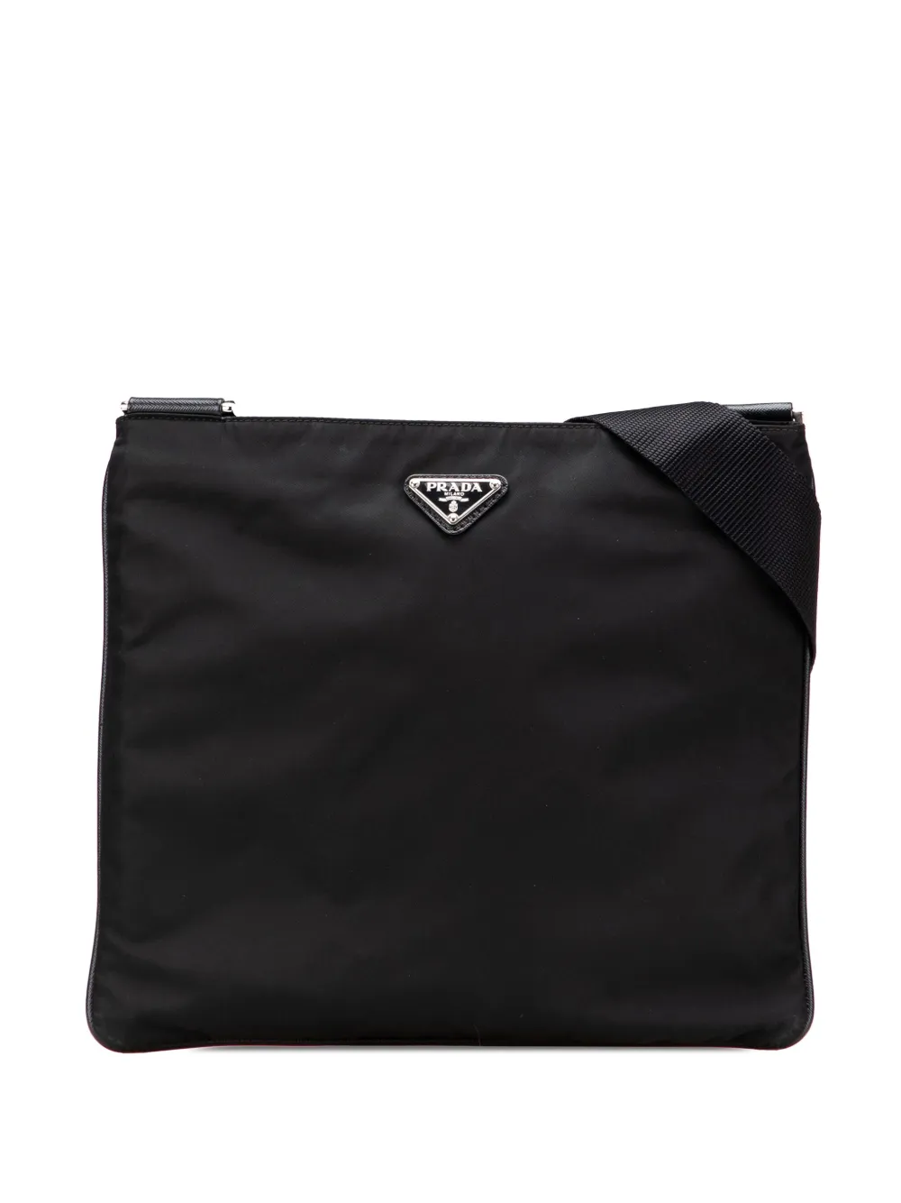 Prada Pre-Owned 2013-2025 テスート ジップトップ ショルダーバッグ - ブラック Prada Pre-Owned 2013-2025 テスート ジップトップ ショルダーバッグ - ブラック