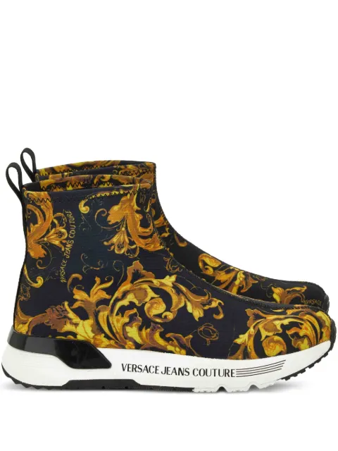 Versace Jeans Couture baroque-print slip-on sneakers