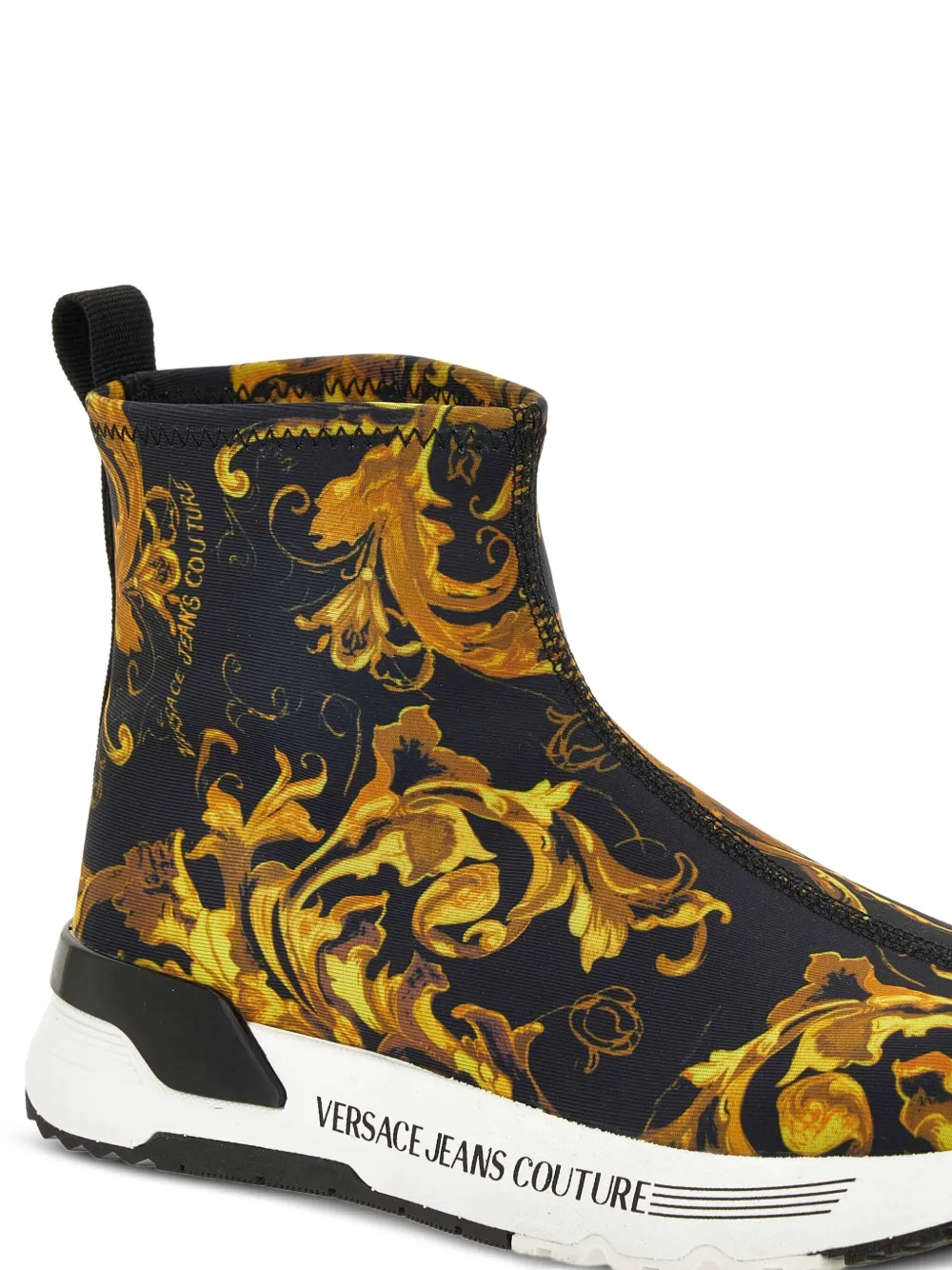 Versace Jeans Couture Sneakers met barokprint C98 BLACK GOLD