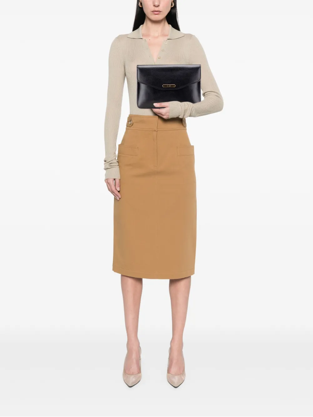 Christian Dior Pre-Owned 20th Century Leather Envelope clutch bag | Pre-Owned | Image 2