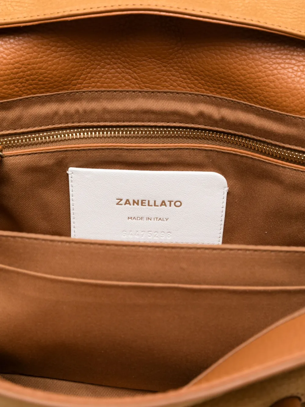 Zanellato Shopper met gesp en handvat Bruin