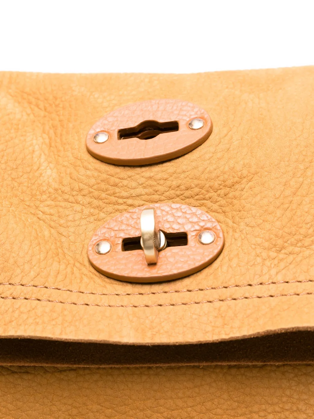 Zanellato studded foldover tote bag Bruin