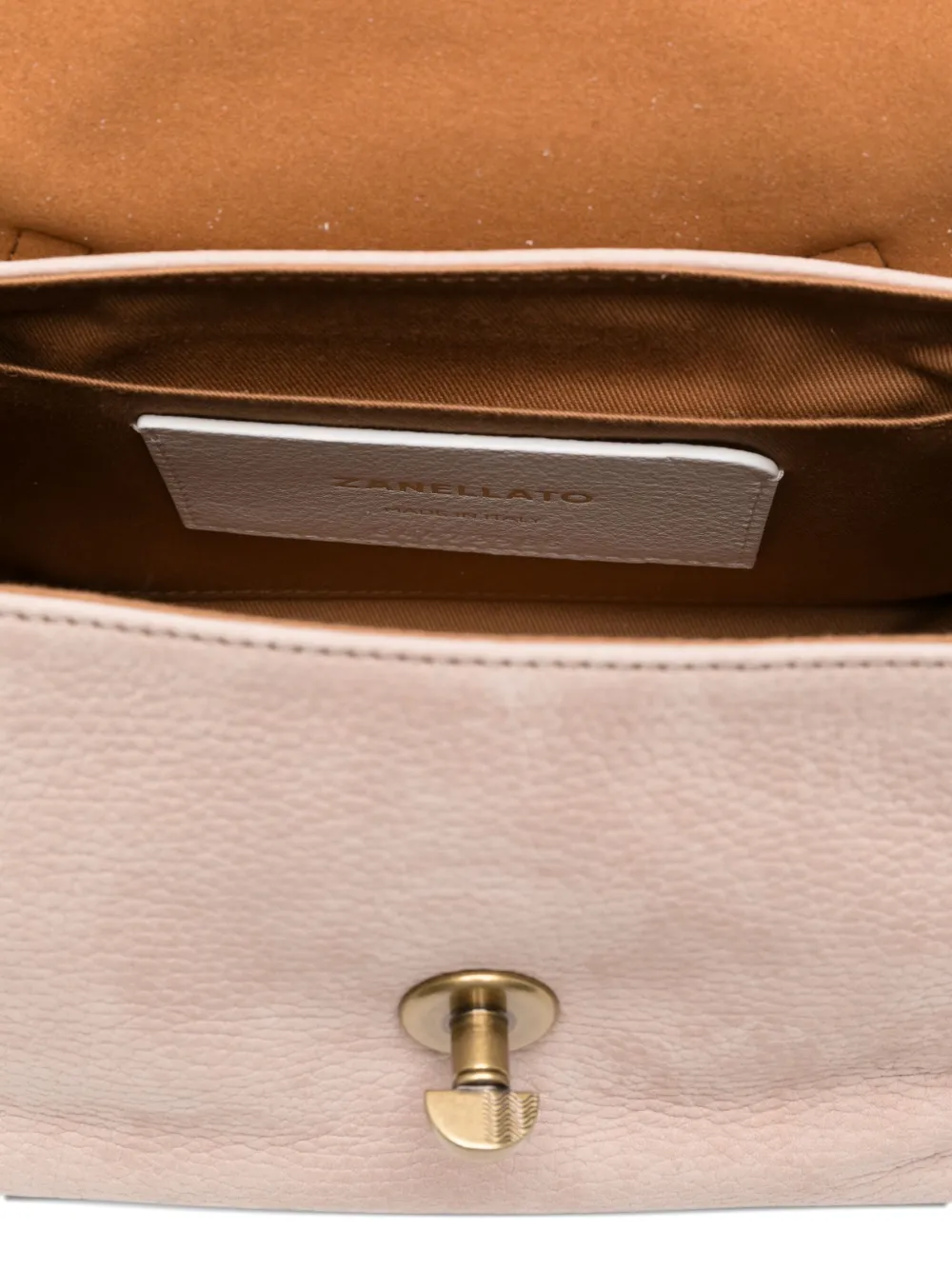 Zanellato Baby Postina shopper met dubbele gesp en studs Roze