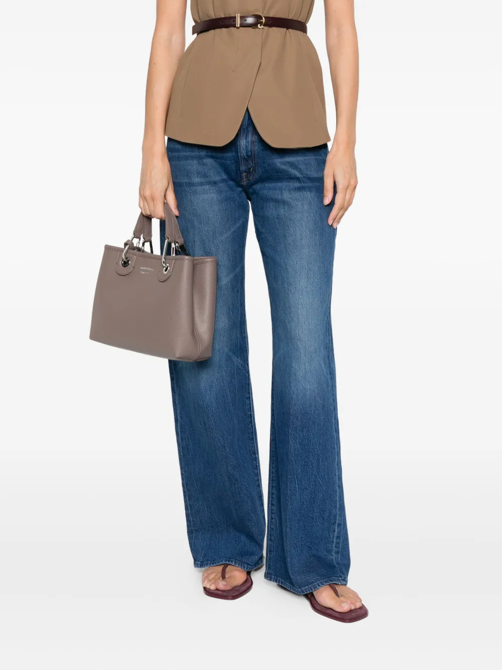 Emporio Armani MyEA shopper met handgreep Bruin