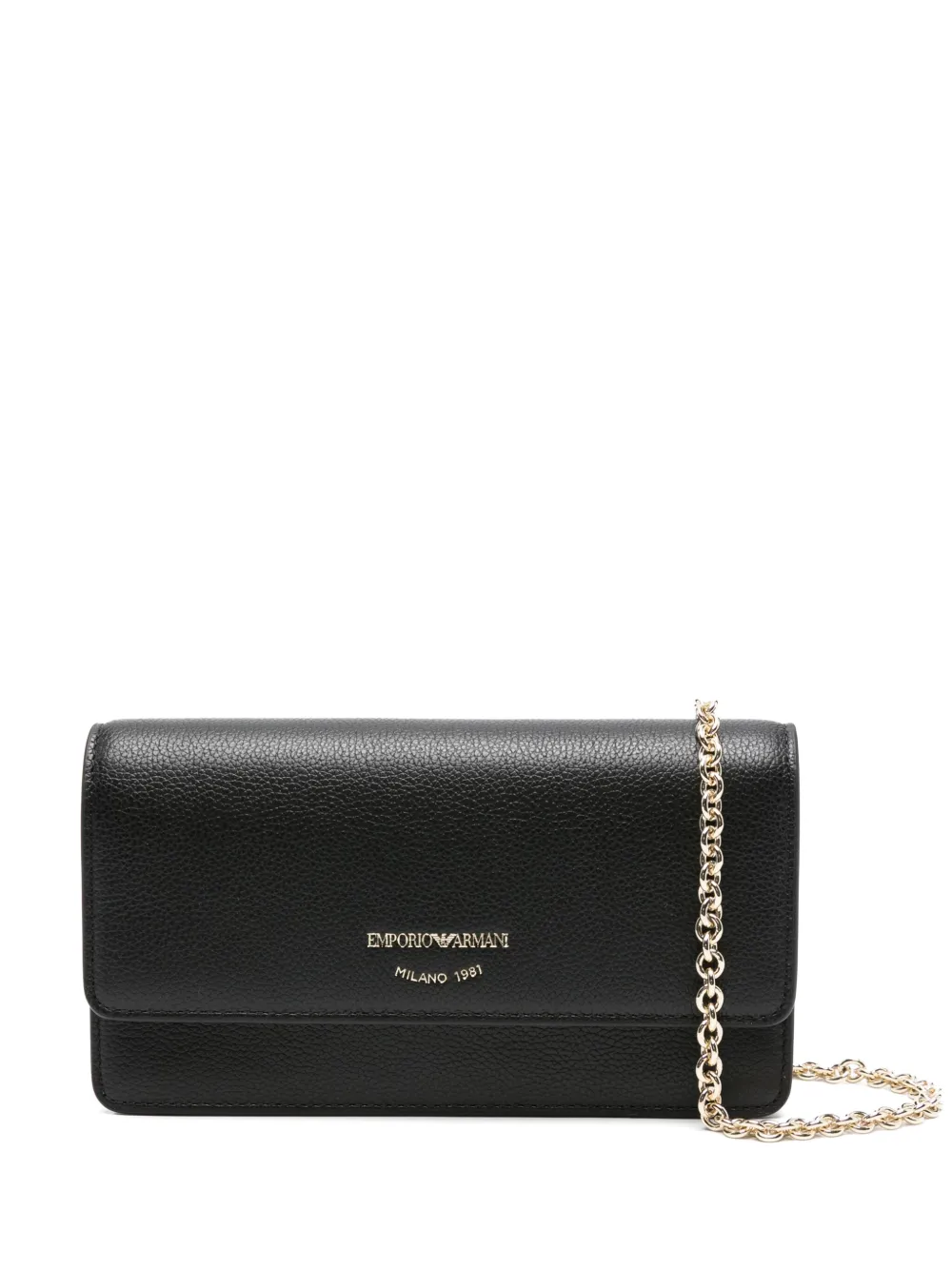 Emporio Armani Chain-strap Clutch Bag In Black