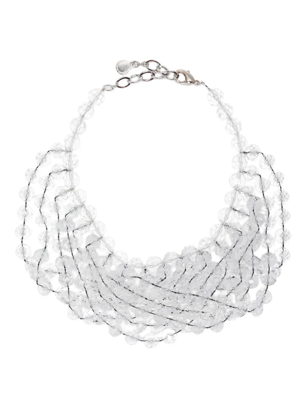 Emporio Armani faceted-spheres multistrand necklace - Bianco
