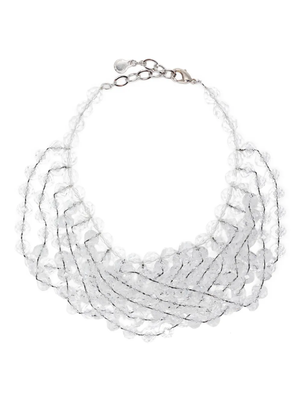 Emporio Armani faceted-spheres multistrand necklace | White | Image 1