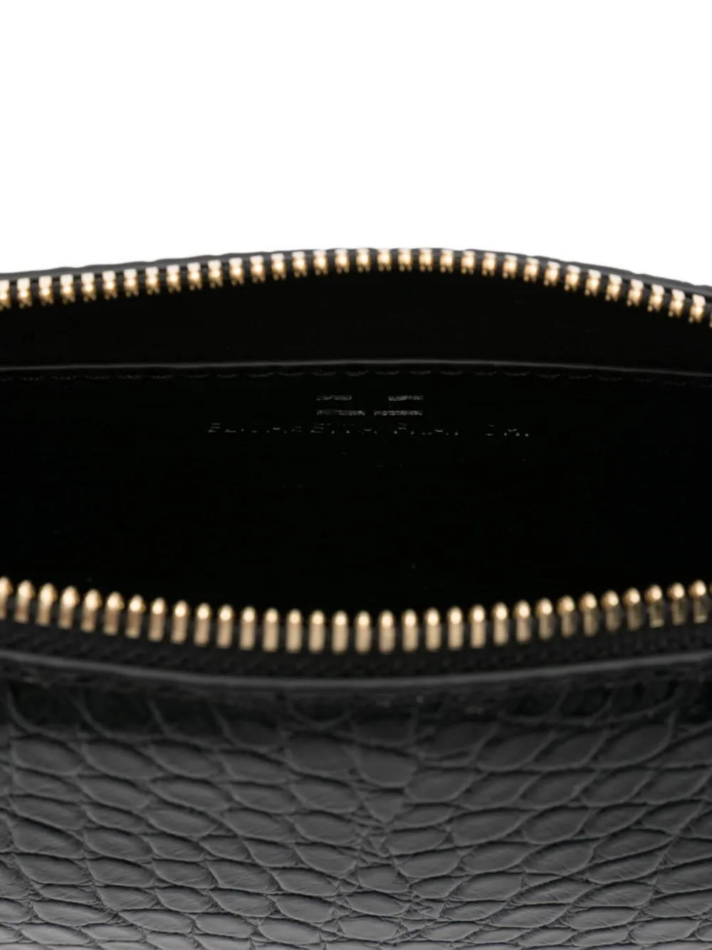 Elisabetta Franchi Clutch met krokodillen-reliëf Zwart