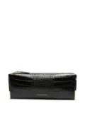 Elisabetta Franchi crocodile-effect zip clutch - Black
