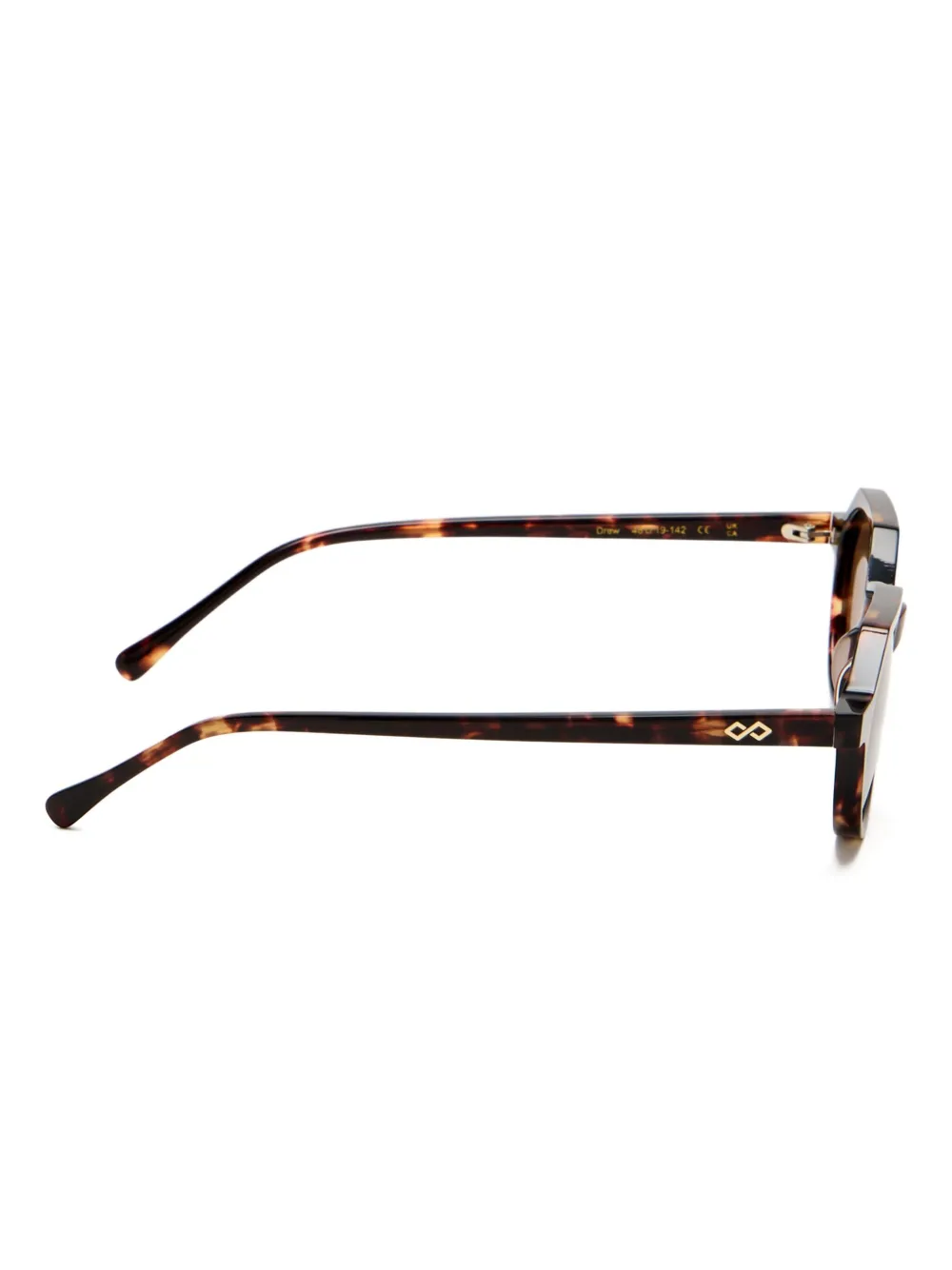 Karen Wazen Drew tortoiseshell geometric-frame sunglasses - Bruin