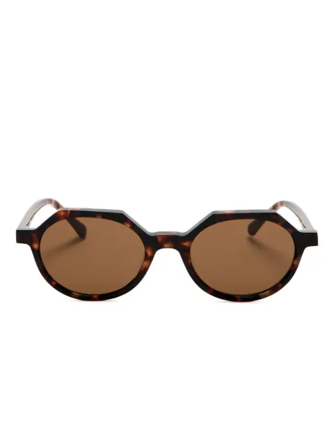 Karen Wazen lentes de sol con armazón geométrica estilo carey