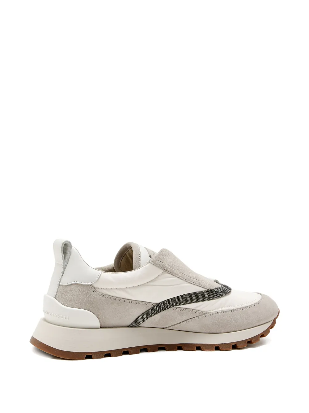 Brunello Cucinelli slip-on embellished slip-on sneakers White