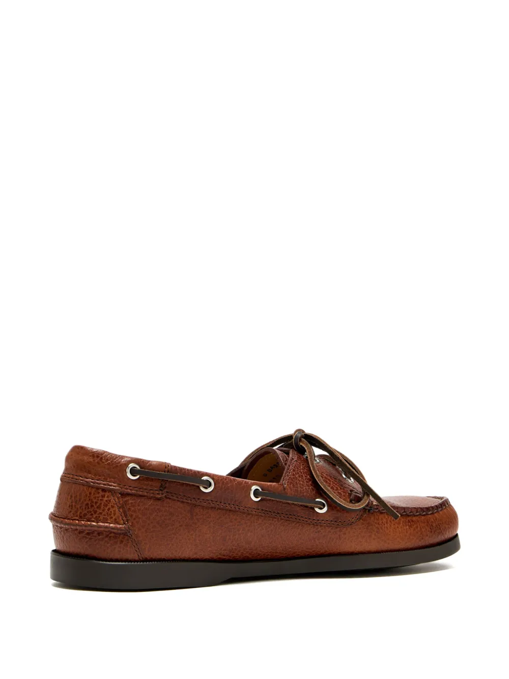 G.H. Bass & Co. textured leather lace-up boat shoes - Bruin