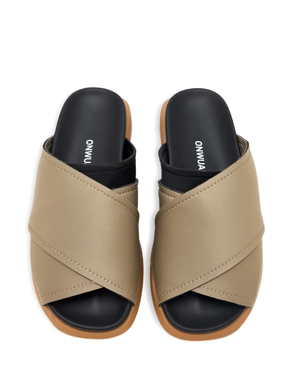ONWUAD crossover-strap flip-flops Neutrals