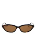 Karen Wazen Serene tortoiseshell oval-frame sunglasses - Brown