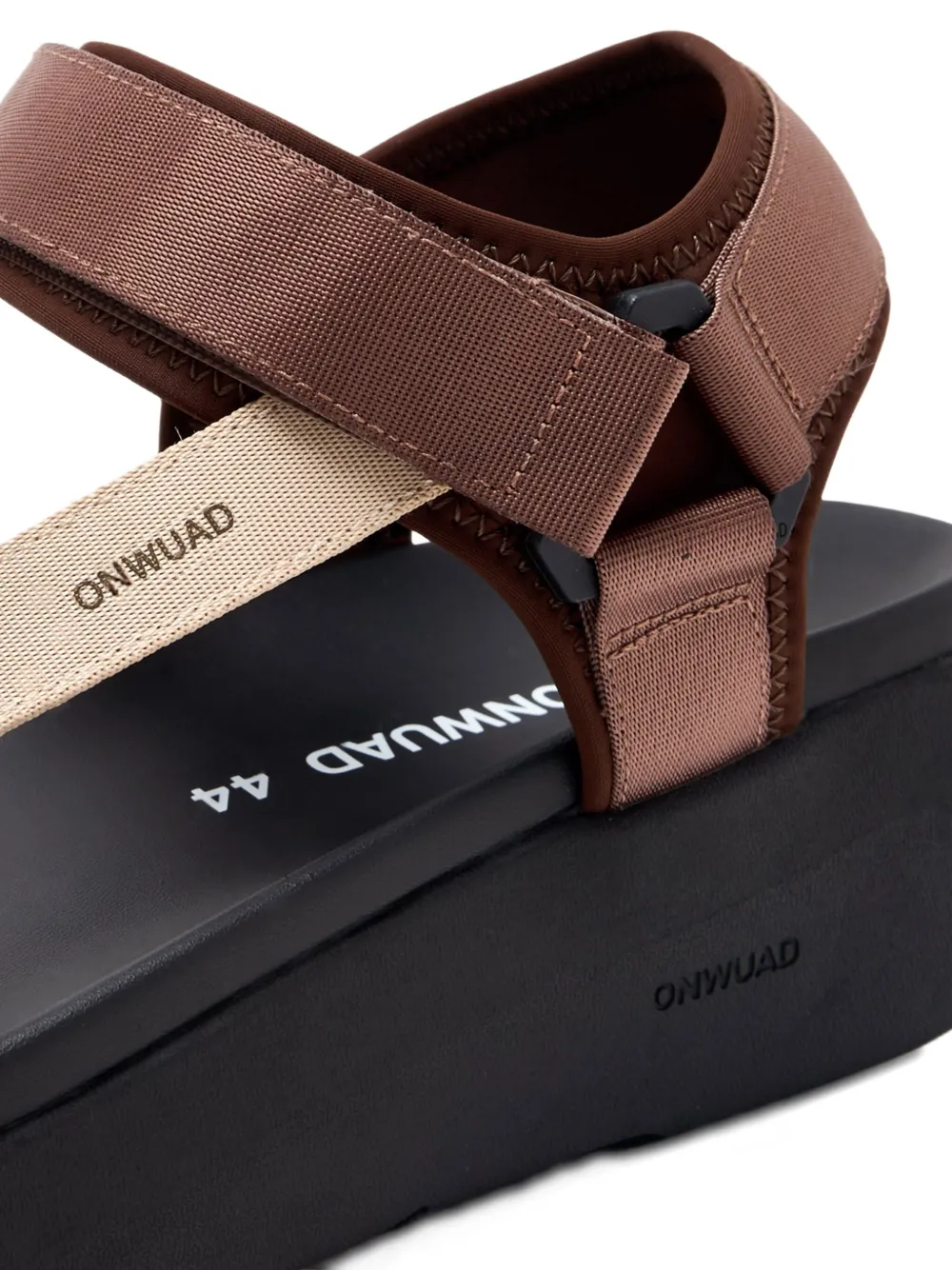 ONWUAD platform touch-strap sandals Brown