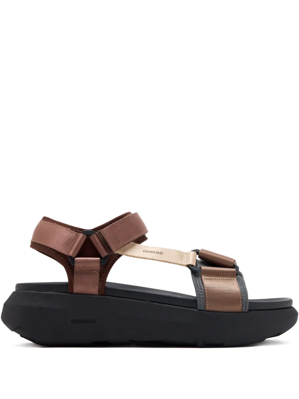 ONWUAD platform touch-strap sandals Brown