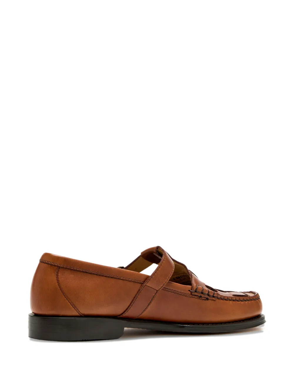 G.H. Bass & Co. woven buckled monk shoes - Bruin