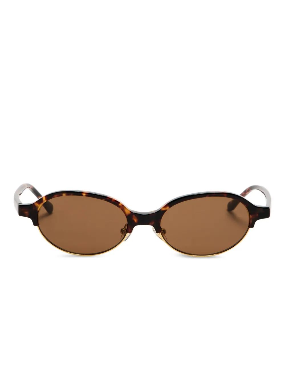 Karen Wazen tortoiseshell oval-frame sunglasses | Brown | Image 1