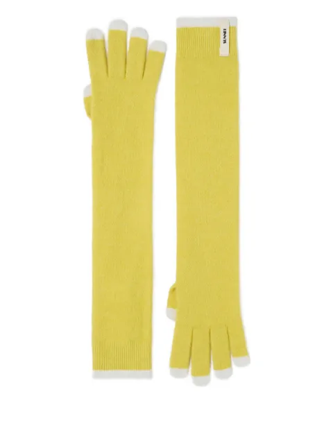 Sunnei logo-patch gloves