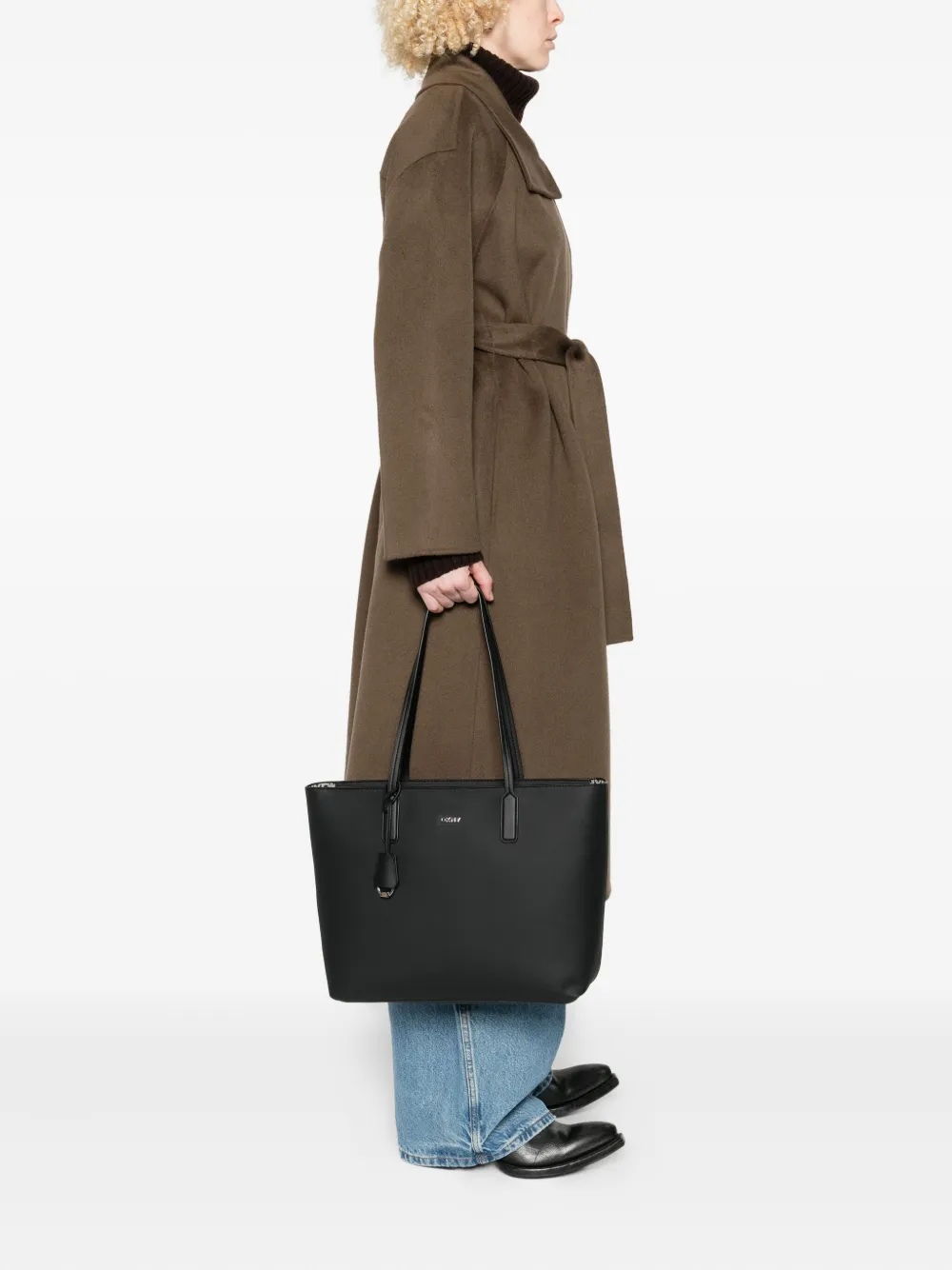 DKNY zip-top tote bag - Zwart
