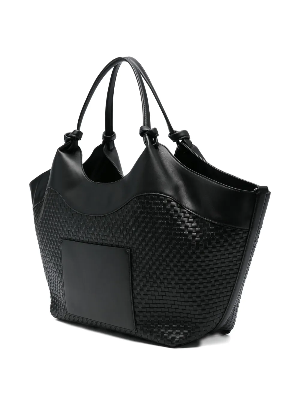 DKNY Grote Paula geknoopte geweven shopper Zwart