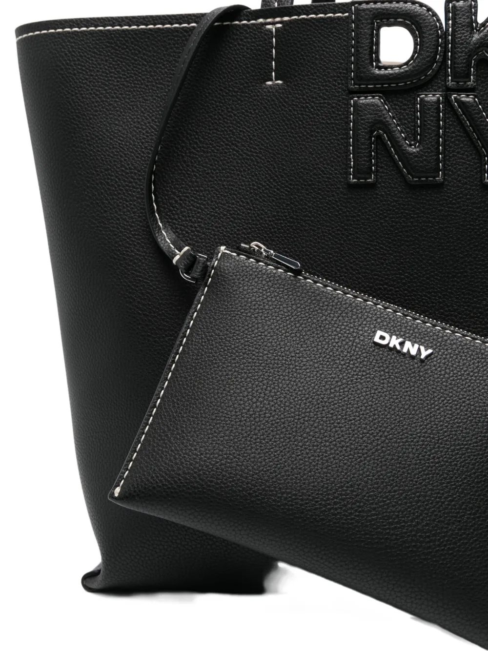 DKNY Nicole logo-plaque tote bag - Zwart