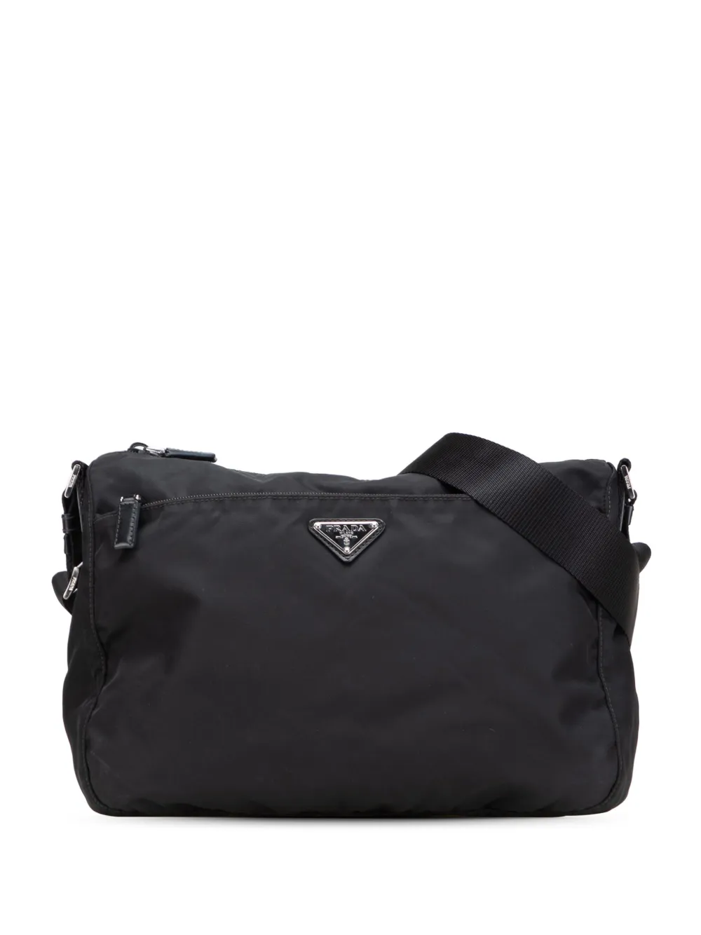 Prada Pre-Owned 2013-2025 テスート ジップトップ ショルダーバッグ - ブラック Prada Pre-Owned 2013-2025 テスート ジップトップ ショルダーバッグ - ブラック