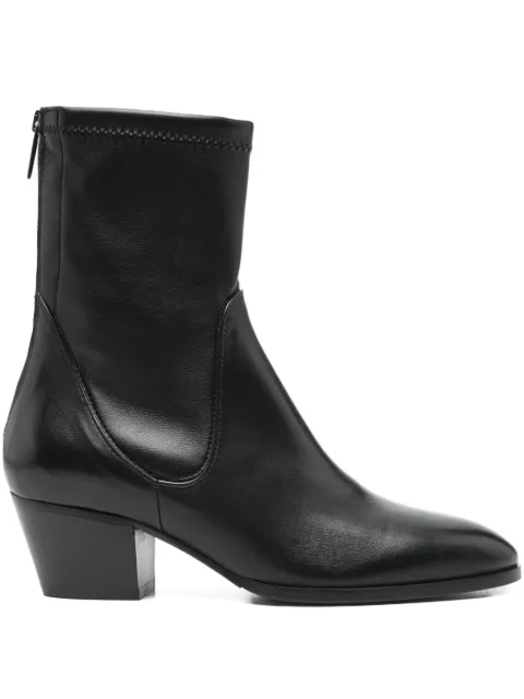 Evaluna 50mm almond-toe zip boots